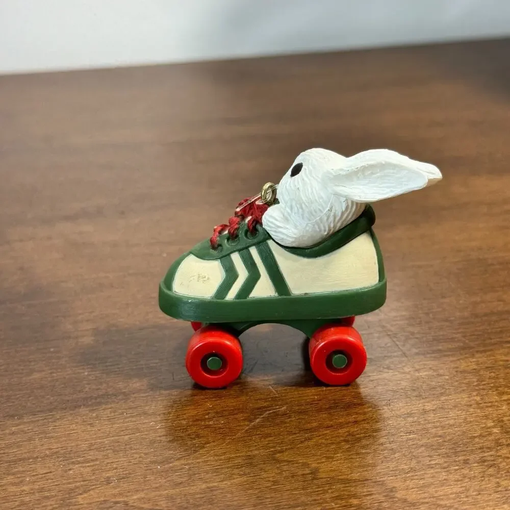Hallmark Keepsake Ornament Roller Skating Rabbit Collectible Toy 1984 Vintage